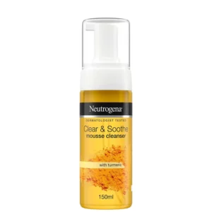 فوم شستشو صورت زردچوبه نوتروژینا 150 میل Neutrogena Clear & Soothe Mousse Cleanser