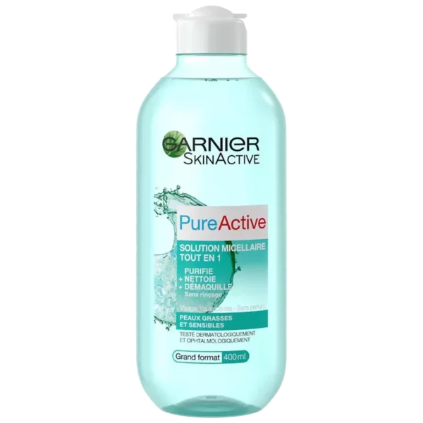 میسلار واتر پیور اکتیو گارنیر(گارنیه) 400 میل مدل Garnier Pure Active Solution Micellaire - لوازم آرایشی و بهداشتی درتا بیوتی