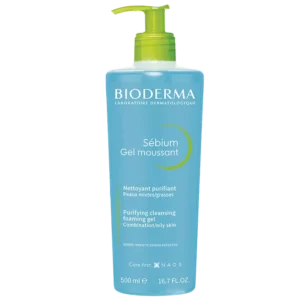 خرید و قیمت ژل فوم شستشو صورت پوست چرب و مختلط بایودرما 500 میل مدل Bioderma Sebium Gel Moussant - لوازم آریشی و بهداشتی درتا بیوتی