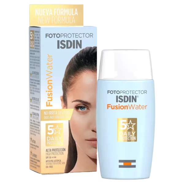 خرید و قیمت ضد آفتاب بی رنگ فیوژن واتر ایزدین 50 میل Isdin Fotoprotector Fusionwater SPF 50