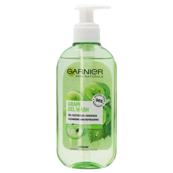 ژل شستشو صورت انگور گارنیر (گارنیه) 200 میل مدل Garnier Grape Gel Wash - لوازم آرایشی و بهداشتی درتا بیوتی