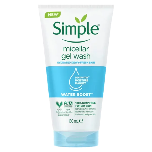 خرید اینترنتی (آنلاین) ژل میسلار شستشو صورت 150 میل مدل Simple Micellar Gel Wash با بهترین قیمت فروش - درتا بیوتی