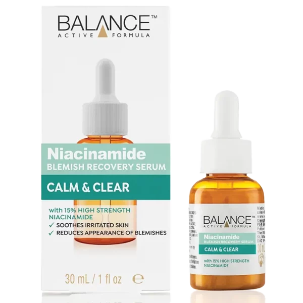 خرید آنلاین و اینترنتی سرم صورت نیاسینامید (ویتامین B3) ضد جوش و لک بالانس 30 میل Balance Niacinamde Blemish Recovery Serum - لوازم آرایشی و بهداشتی درتا بیوتی