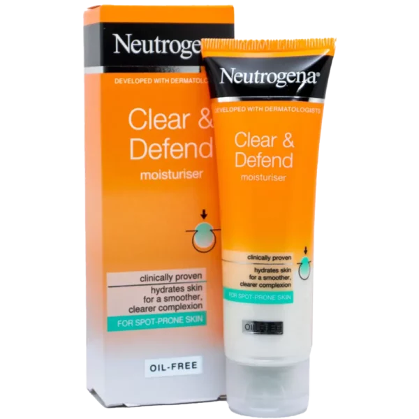 کرم مرطوب کننده ضد جوش نوتروژینا 50 میل Neutrogena Clear & Defend Moisturiser - لوازم آرایشی و بهداشتی درتا بیوتی