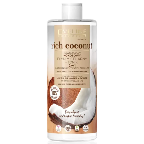 خرید اینترنتی میسلار واتر + تونر آبرسان مرطوب کننده نارگیل اولاین مدل Rich Coconut - آرایشی بهداشتی درتا بیوتی