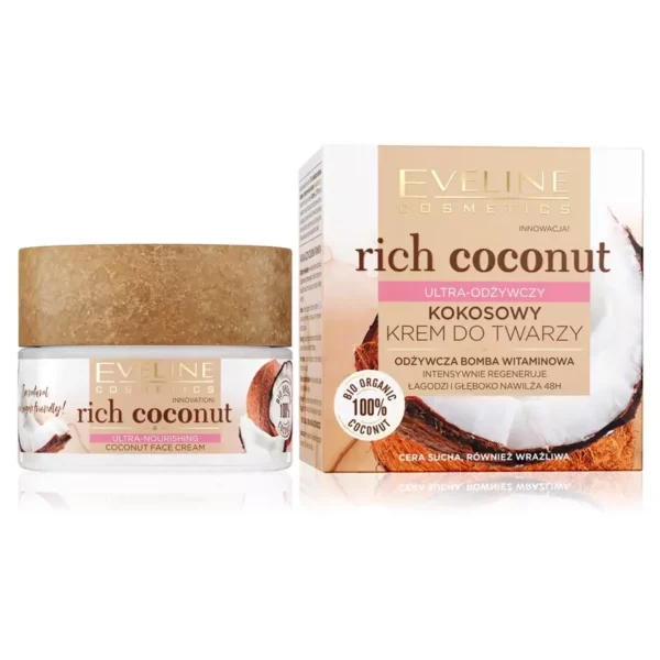 خرید اینترنتی کرم مغذی و تقویتی صورت نارگیل اولاین مدل Rich CoConut Ultra-Nourishing - درتا بیوتی