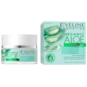 خرید اینترنتی ژل آبرسان و مات کننده صورت اولاین آلوئه ورا کلاژن مدل Bio Organic Aloe + Collagen پوست نرمال و مختلط - درتا بیوتی