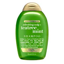 شامپو او جی ايکس OGX مدل TEATREE MINT موی چرب حجم385ml اصل